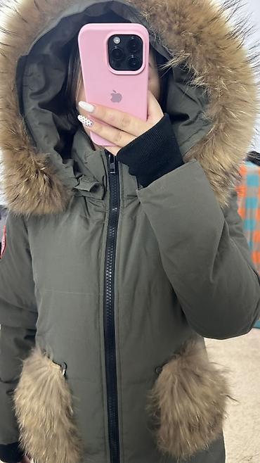 куртка canada goose: Пуховик, По колено, С мехом, L, XL — 6
