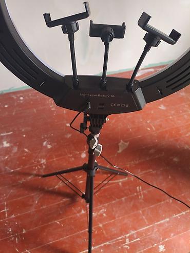 foto video: LED halqa işıq dəsti – tripod, pult və adapterlə - Böyük diametrli — 6