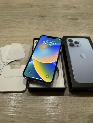 ipone x qiymeti: IPhone 13 Pro, 128 GB, Sierra Blue, Face ID, Sənədlərlə, Simsiz şarj