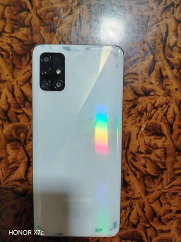 Samsung: Samsung Galaxy A51, 64 GB, rəng - Ağ, Düyməli, Barmaq izi, Face ID