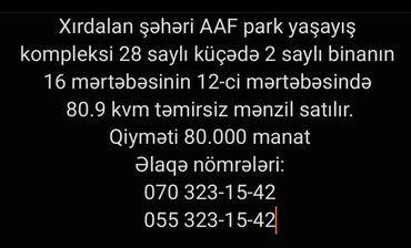 əhmədlidə evlərin satışı: 2 otaqlı, Yeni tikili, 81 kv. m