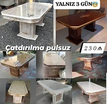 metbex mebeli ucun mermer: Mətbəx masası, Yeni, Açılmayan, Mərmər, Dördbucaq masa — 1