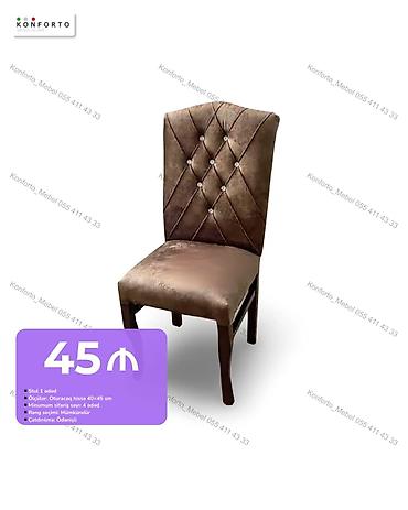 Mebel: Yemək otağı üçün yumşaq stul - Model: Konforto Mebel stulu - — 1