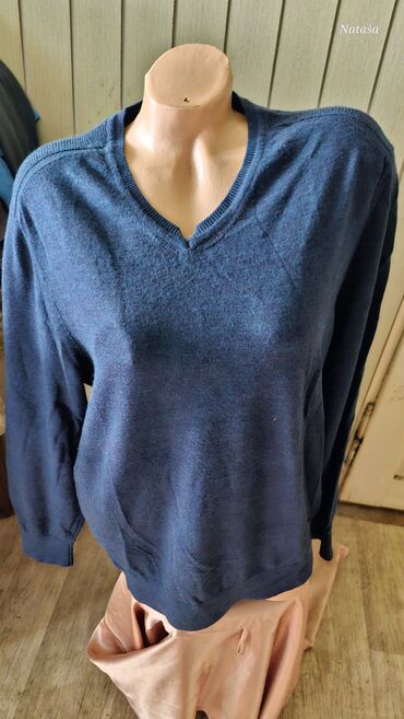 muski kardigan sa kapuljacom: Sweater, XL (EU 54), State Of Art, color - Blue, Alpaka