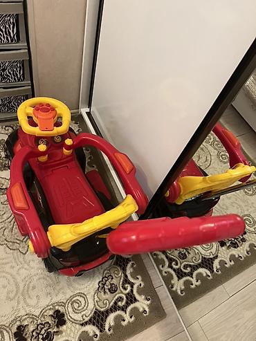 Детские электрокары: Uşaq üçün ayaqla sürülən minik maşını - Rəng: qırmızı/qara, sarı — 3