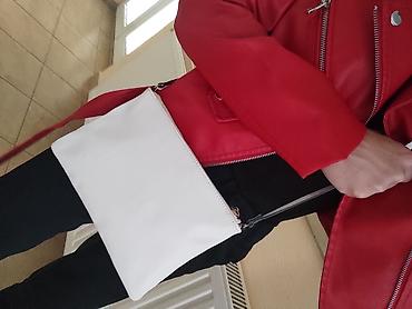 michael kors torbice: Bela ženska crossbody torbica minimalističkog dizajna. - Materijal — 4