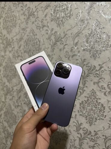 apple mac: IPhone 14 Pro Max, Колдонулган, 128 ГБ, Күлгүн, Заряддоочу түзүлүш, Коргоочу айнек, Каптама, 84 %