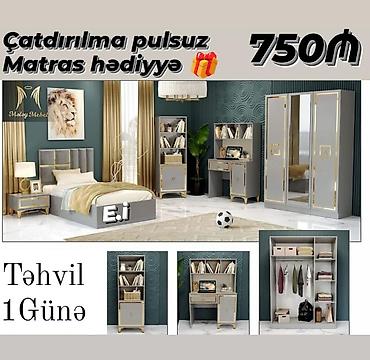 yeni elanlar: Modern uşaq/yeniyetmə otağı dəsti Komplektin tərkibi: - Çarpayı — 1