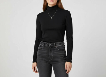 golf w prążki: H&M, Bluzka damska, rozmiar M