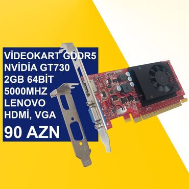 Videokartlar: Videokart "Nvidia GT730 2GB 64bit 5000Mhz GDDR5 Lenovo" ⭐Qiymət – 90 — 1