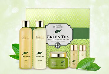 косметика комплект: Набор премиальной косметических средств Deoproce с зеленым чаем. Точно