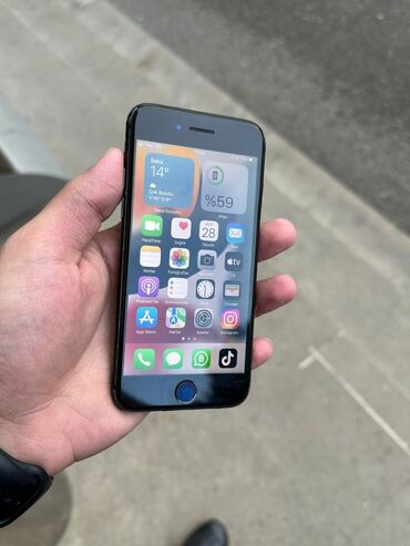 super zeng telefon ucun: IPhone 7, 128 GB, Qara, Barmaq izi