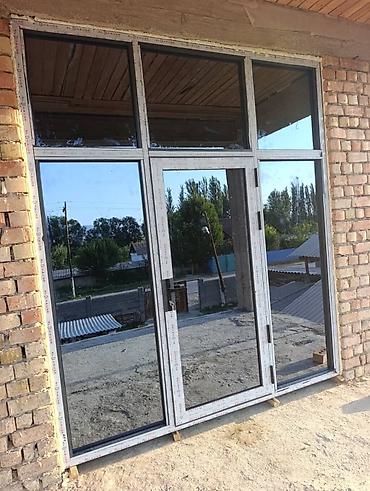 Панорамный оконно-дверной блок из ПВХ - Конфигурация: трехстворчатая at lalafo.kg Панорамный оконно-дверной блок из ПВХ - Конфигурация: трехстворчатая