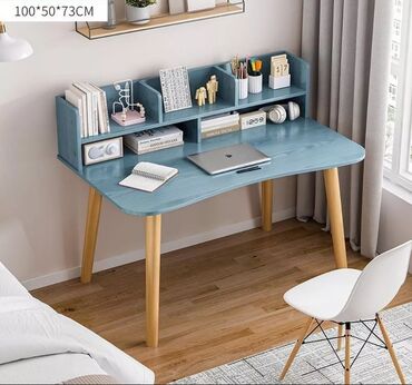 б у офисный мебель: Стол, цвет - Синий, Новый