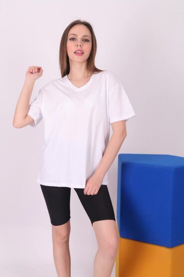 футболки белые: Футболка, Классическая модель, Однотонный, Хлопок, Турция