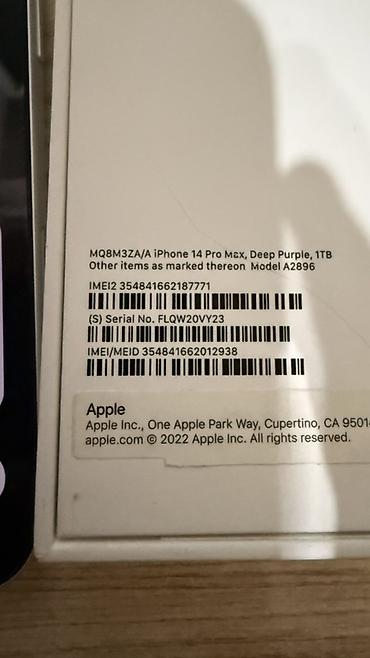 microlab 5 1: IPhone 14 Pro Max, Б/у, 1 ТБ, Deep Purple, Коробка, 100 % — 4