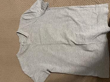 baş: Boz rəngli basic t‑shirt - Rəng: açıq boz (melanj) - Kəsim: klassik — 1