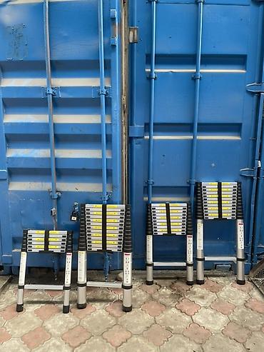 Телескопические стремянки: Телескопическая стремянка, Высота: 4–5 м, Новый, Материал: Алюминий — 3