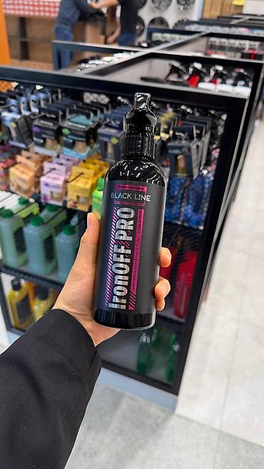 убрать потеки: ShineSystems Black Line IronOFF PRO — профессиональный очиститель — 1