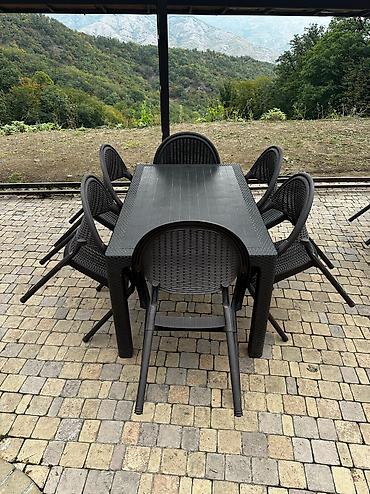 Bağ, çöl masa və oturacaq dəstləri: Yeni, Dördbucaq masa, 4 stul, Açılan, Stullar ilə, Plastik, Türkiyə — 5