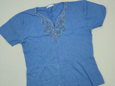 błękitna eleganckie bluzki: Блуза жіноча, L, стан - Хороший