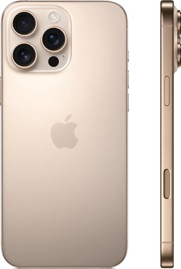 Apple iPhone: IPhone 16 Pro, 256 GB, Desert Titanium, Face ID, Sənədlərlə