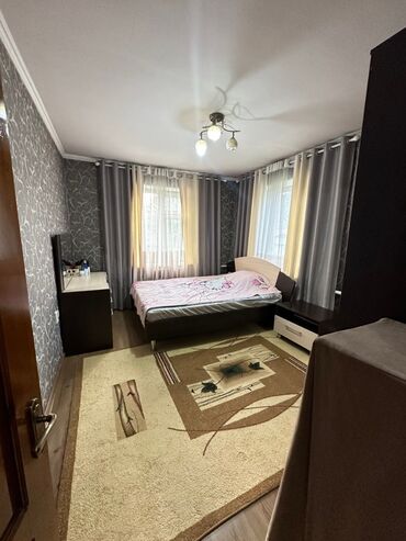 комната кызыл аскер: 100 м², 3 комнаты, Свежий ремонт С мебелью