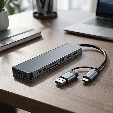 док станция для ноутбука: Универсальный USB‑C хаб/док‑станция для ноутбуков и планшетов — 1