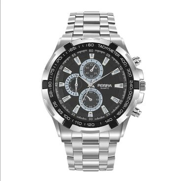 Ručni satovi: Elegantni masivani muški satovi sa podesivom metalnom narukvicom — 7