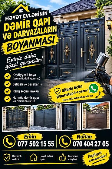 🔧 DƏMİR QAPI VƏ DARVAZALARIN BƏRPA VƏ BOYANMASI 🔹 Paslardan və köhnə lalafo.az -da 🔧 DƏMİR QAPI VƏ DARVAZALARIN BƏRPA VƏ BOYANMASI 🔹 Paslardan və köhnə