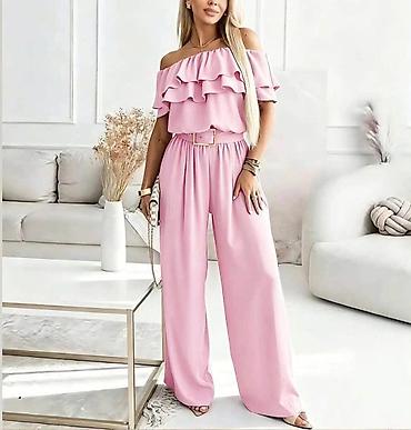mana skafanderi: Ženski elegantni kombinezon sa otkrivenim ramenima - Model: široke — 3