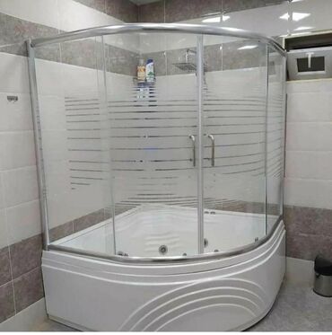 Duş kabinaları, arakəsmələr: Yeni Üstü açıq kabina, Künc üçün, Ödənişli çatdırılma — 14