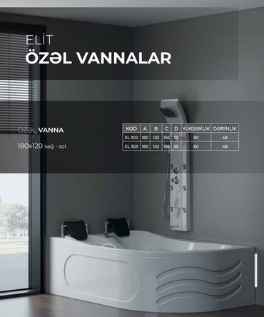 Cakuzi vannalar: Duş kabinələr ara bölmələr moydadırlar dolablar led işığlı güzgülər — 4