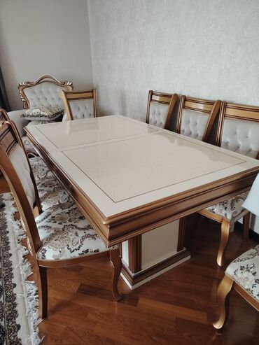 idman stolu: Qonaq otağı üçün, 8 stul, Türkiyə