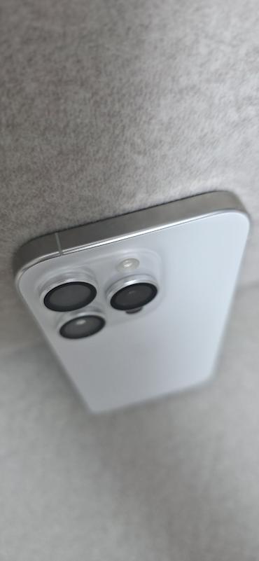 Уюлдук телефондор жана аксессуарлар: IPhone 15 Pro, Колдонулган, 128 ГБ, White Titanium, Коргоочу айнек, 81 % — 4