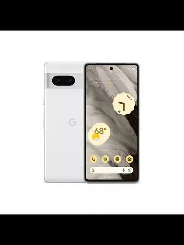 цветное стекло: Google Pixel 7, Б/у, 128 ГБ, цвет - Белый, 1 SIM, eSIM