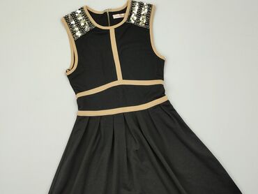 czarna obcisła sukienki na ramiączka: Sukienka, S, stan - Dobry