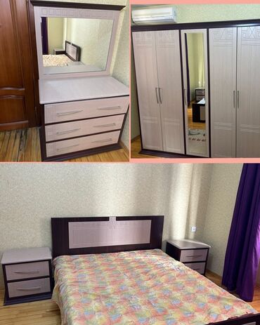 Спальные гарнитуры: Двуспальная кровать, Шкаф, Трюмо, Тумба