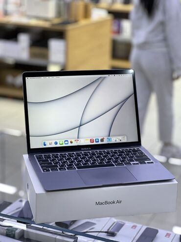 Ноутбуки: Ноутбук, Apple, 8 ГБ ОЗУ, Apple M1, 13.3 ", Б/у, Для несложных задач, память SSD