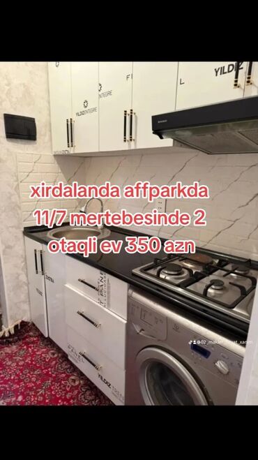 xacmaz kiraye: Xirdalanda affparkda 11/7 mertebesinde 2 otaqli ev 350 azn_mûşderi