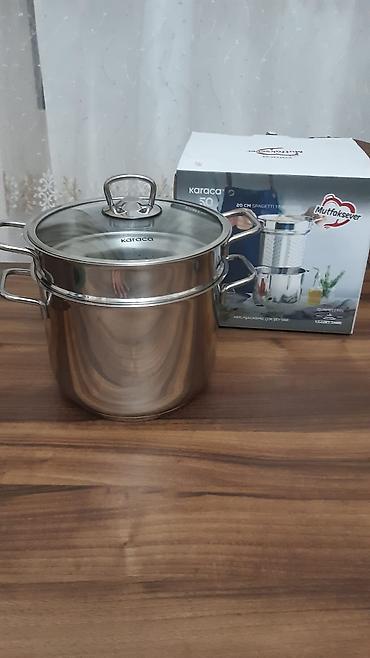 karaca: Qazan, rəng - Gümüşü, Paslanmayan polad, 3 l, 20 sm, Karaca, Türkiyə — 1