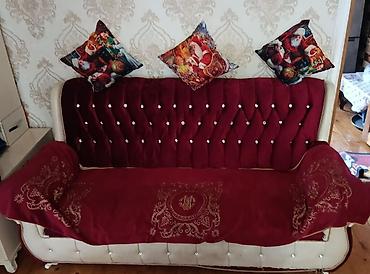 salon divanları: Qonaq otağı üçün yumşaq mebel dəsti - Tərkib: 1 divan + 2 kreslo - — 1