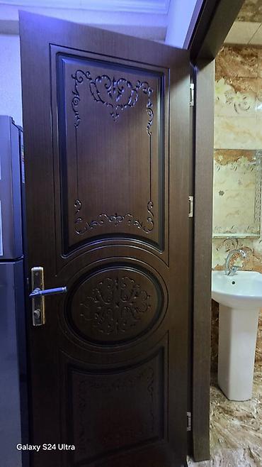 sekilleri: Klassik üslubda otaq qapısı - Material: tünd rəngli ağac teksturalı — 2