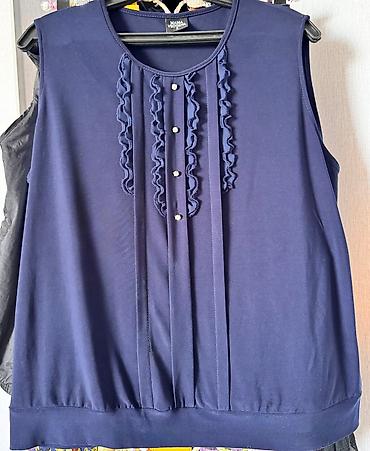 Футболки: Юбка-трапеция с завышенной талией, лето-весна, размер стандарт, новая — 4