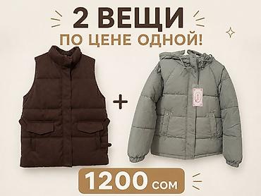 tech flecee: Набор верхней одежды: утеплённый жилет + пуховик. - Жилет: стёганый — 1