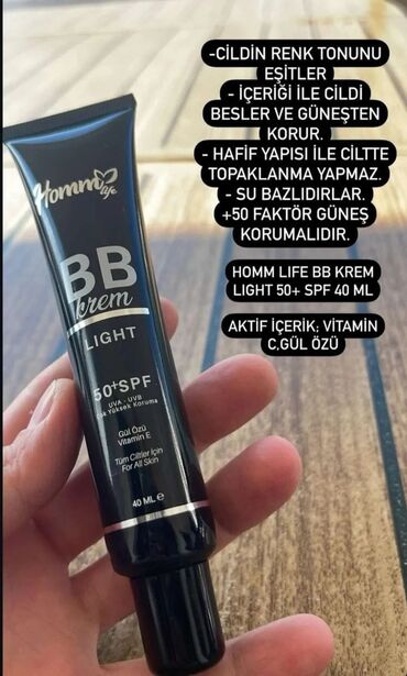 Vitaminlər və BAƏ: Üz kremi, Bütün dəri növləri üçün