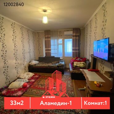 хочу снять квартиру без посредников: 1 комната, 33 м², 105 серия, 1 этаж