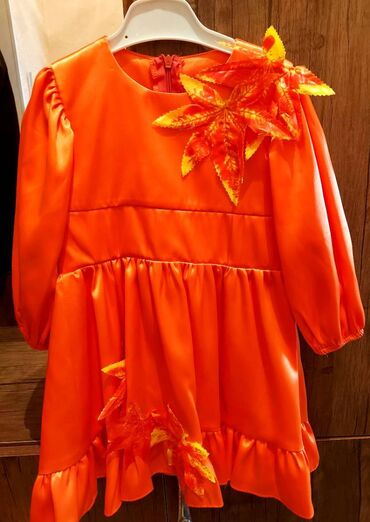 şifon don: Детское платье цвет - Оранжевый