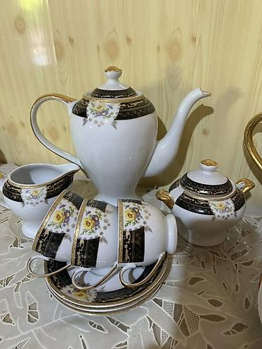 caynı servis: Çay dəsti, rəng - Ağ, Farfor — 1