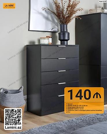Komodlar: Komod – La Mini (Kod: 6149) - Model: 4 çekmecəli komod - Ölçülər: D — 1